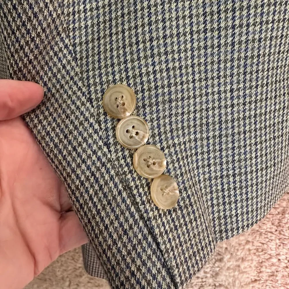 Ralph‎ Lauren Wool Silk Blend Sport coat Fully Lined Mens Sz. 48R Checked